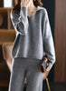 2-teiliges Set Damen Oversized Trainingsanzug, Sweatshirt mit Poloshirt und Hose