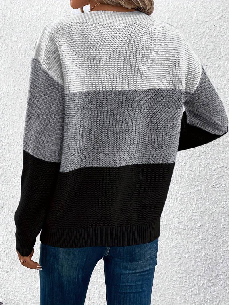 – stylischer pullover mit rundhalsausschnitt