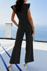 Ärmelloser Jumpsuit mit geraffter Taille