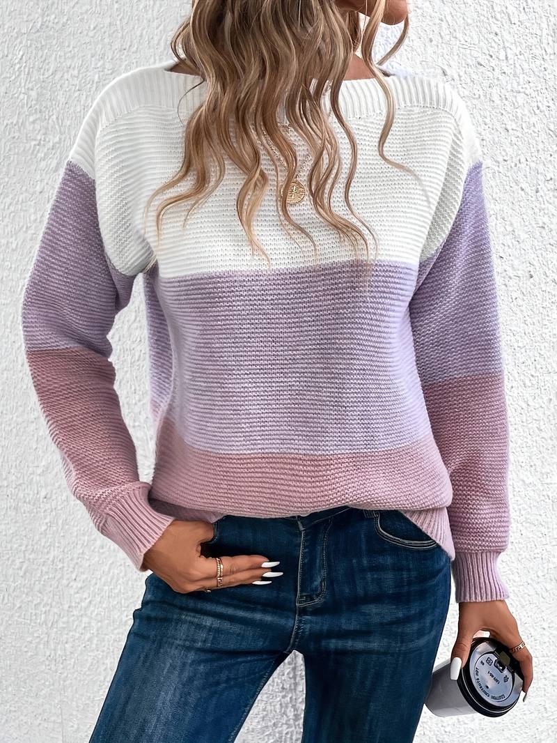 – stylischer pullover mit rundhalsausschnitt