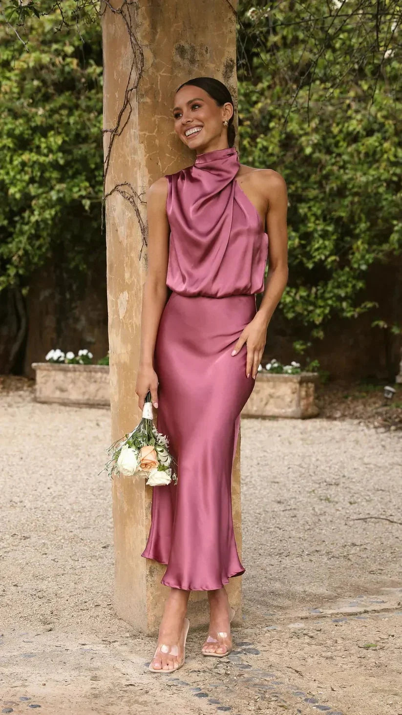 – schlichtes one-shoulder-kleid