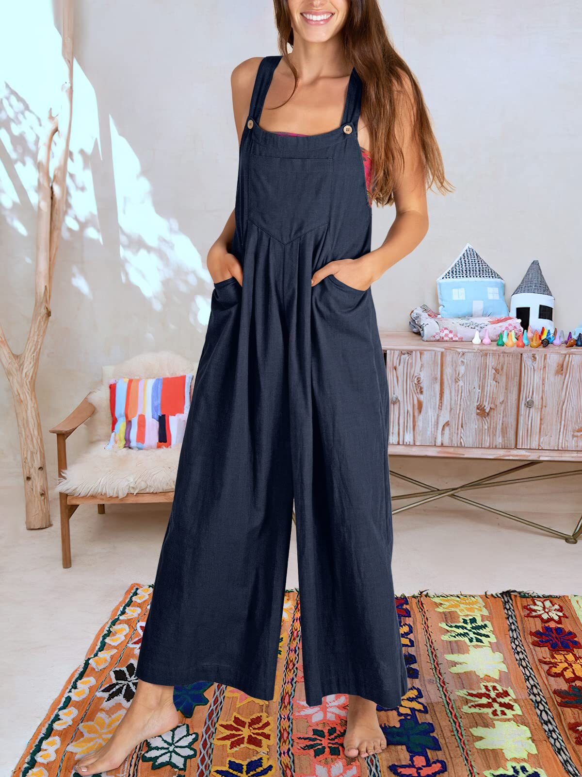 Ärmelloser Jumpsuit für Damen