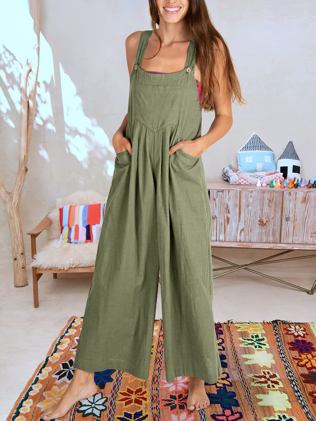 Ärmelloser Jumpsuit für Damen