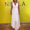 – weißes glamour-maxi