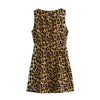 Ärmelloses Kleid mit Leopardenprint